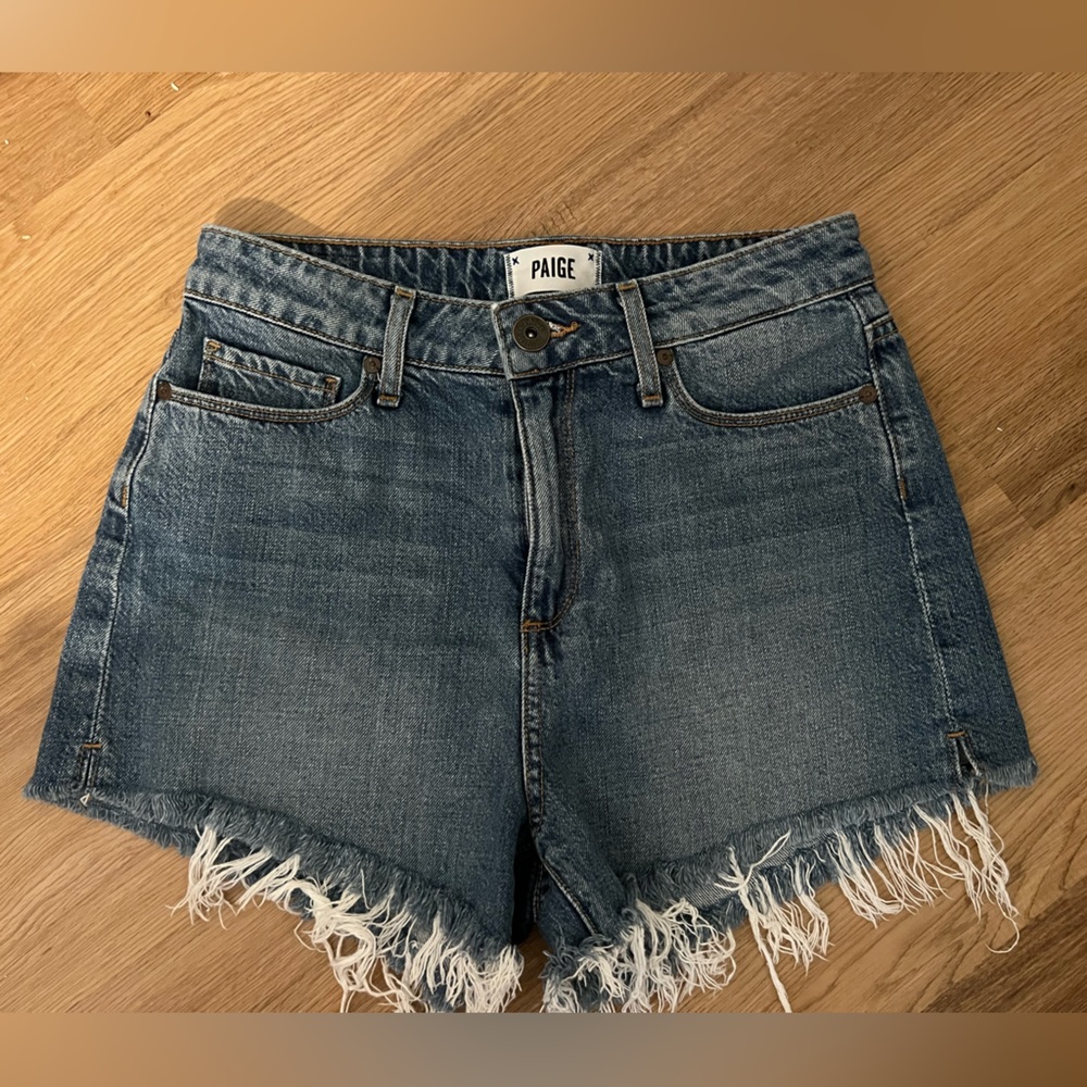 Paige High Rise Denim Shorts